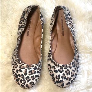 Lucky brand - leopard flats - size 8